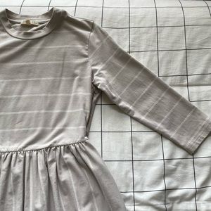 Roolee Mom dress, XXS, cream and white striped